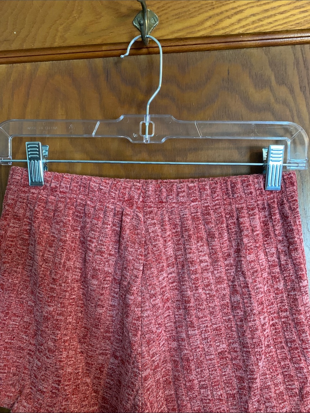 Ekouaer Casual Knit Lounge Shorts - Red - Picture 6 of 7